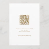 金ゴールドモダンスクリプ結婚トのミニマル詳細 エンクロージャーカード (裏面)