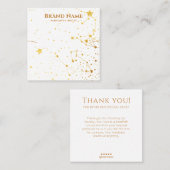 金ゴールドモダンスターラインアートネックレスディスプレイ スクエア名刺 (正面/裏面)