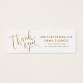 金ゴールドモダンス・ロゴ・感謝していビジネス挿入 (正面)