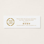 金ゴールドモダンス・ロゴ・感謝していビジネス挿入 (裏面)