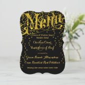 金ゴールドモダンタイポグラフィ結婚のメニュー メニュー (スタンド正面)