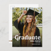 金ゴールドモダンタッセルクラス2024卒業写真 案内ポストカード (正面/裏面)