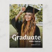 金ゴールドモダンタッセルクラス2024卒業写真 案内ポストカード (正面)