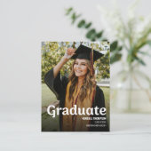 金ゴールドモダンタッセルクラス2024卒業写真 案内ポストカード (スタンド正面)