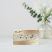 金ゴールドモダンダイヤモンドグリッターホイルフェイクアポイントメント 紹介カード (スタンド正面)