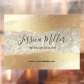 金ゴールドモダンダイヤモンドグリッターホイルフェイクラグジュアリーグラム ウィンドウサイン (シート2)