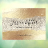 金ゴールドモダンダイヤモンドグリッターホイルフェイクラグジュアリーグラム ウィンドウサイン (シート3)