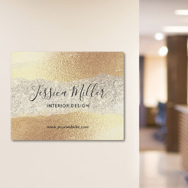 金ゴールドモダンダイヤモンドグリッターホイルフェイクラグジュアリーグラム メタルプリント