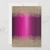 金ゴールドモダンダイヤモンドバイオレットメタリックキンセアニラ 招待状 (裏面)