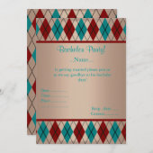 金ゴールドモダンダイヤモンドバチュラーパーティ招待状 招待状 (正面/裏面)