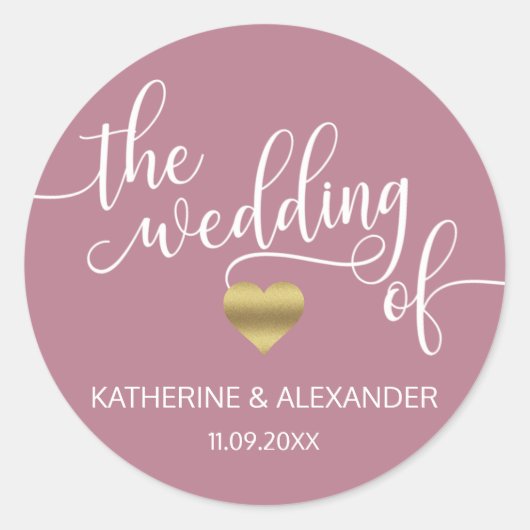 金ゴールドモダンダスティは結婚アザラシの香りを漂わせる ラウンドシール (正面)