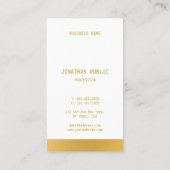 金ゴールドモダンテンプレートトレンディーモノグラムエレガント 名刺 (裏面)