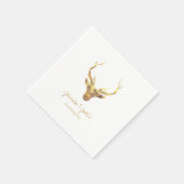 金ゴールドモダンディアホリデイ スタンダードカクテルナプキン (角)