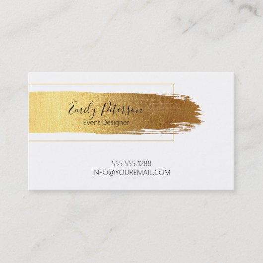 金ゴールドモダンデザイン名刺 名刺 (正面)