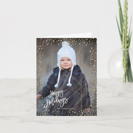 金ゴールドモダンドット(白い文字) シーズンカード (正面)