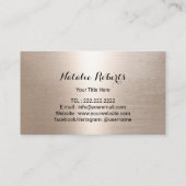 金ゴールドモダンハイヒールファッションブティック 名刺 (裏面)