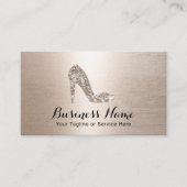 金ゴールドモダンハイヒールファッションブティック 名刺 (正面)