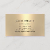 金ゴールドモダンハウスクリーニングメイドサービスブラック 名刺 (裏面)