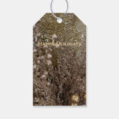 金ゴールドモダンハッピーホリデーエレガントギフトラベル ギフトタグ (正面)