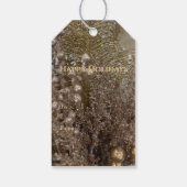 金ゴールドモダンハッピーホリデーエレガントギフトラベル ギフトタグ (裏面)