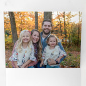 金ゴールドモダンハッピーホリデーズツーフォト 三つ折りクリスマスカード (内部最初)