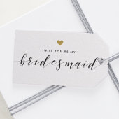 金ゴールドモダンハートは私の花嫁になる ギフトタグ