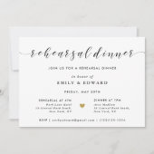 金ゴールドモダンハートリハーサル夕食 招待状 (正面)