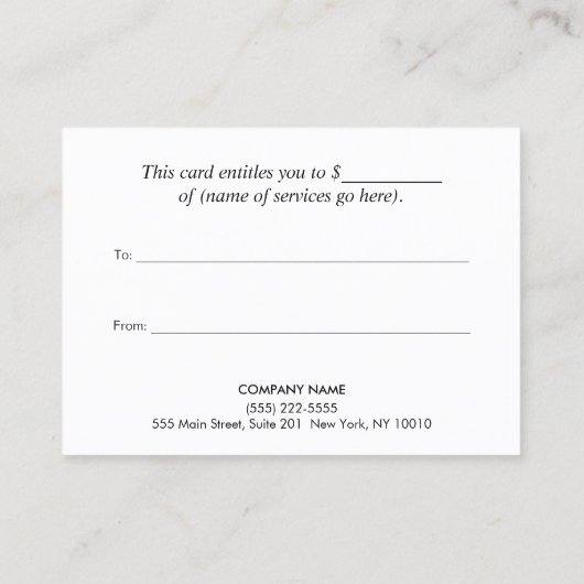 金ゴールドモダンハート商品券 割引カード (裏面)