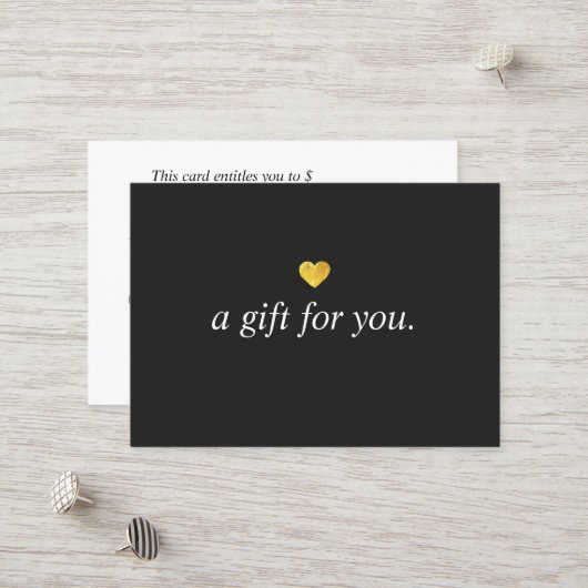 金ゴールドモダンハート商品券 割引カード (正面/裏面インサイチュ)