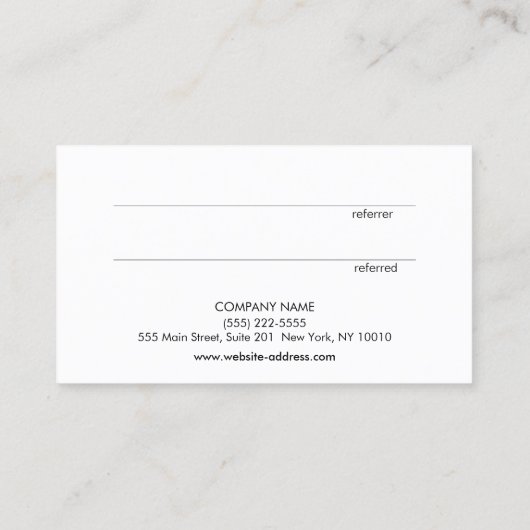 金ゴールドモダンハート顧客紹介カード 紹介カード (裏面)