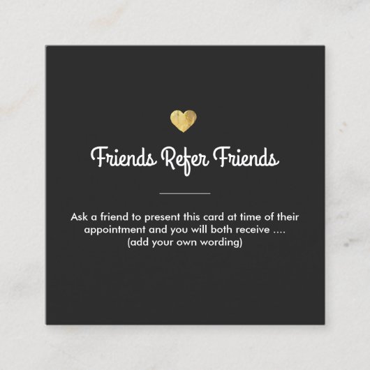 金ゴールドモダンハート顧客紹介広場 紹介カード (正面)