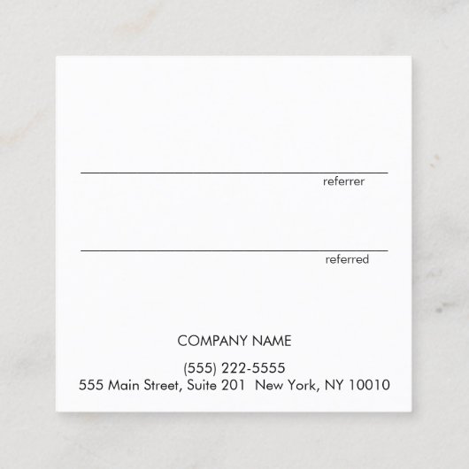 金ゴールドモダンハート顧客紹介広場 紹介カード (裏面)