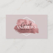 金ゴールドモダンバラ美容師ヘアサロン美しい 名刺 (裏面)