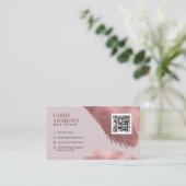 金ゴールドモダンバラ美容師ヘアサロン美しい 名刺 (スタンド正面)