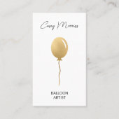 金ゴールドモダンバルーン作家 名刺 (正面)