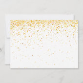 金ゴールドモダンバルーン紙吹雪18th誕生日パーティー 招待状 (裏面)