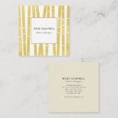 金ゴールドモダンバンブーグローブスクエアビジネスカード スクエア名刺 (正面/裏面)