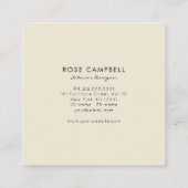 金ゴールドモダンバンブーグローブスクエアビジネスカード スクエア名刺 (裏面)