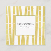 金ゴールドモダンバンブーグローブスクエアビジネスカード スクエア名刺 (正面)