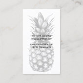 金ゴールドモダンパイナップルブラックストライプ 名刺 (裏面)