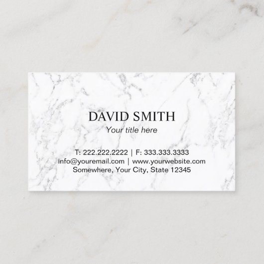 金ゴールドモダンパイナップルロゴトレンディーホワイトマーブル 名刺 (裏面)