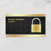 金ゴールドモダンパドロックスミス 名刺 (正面)