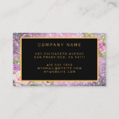 金ゴールドモダンパーティーピンク文字の名刺を追加 名刺 (裏面)