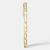 金ゴールドモダンヒョウのチータスポットアニマルプリント Case-Mate iPhoneケース (裏面 / 左)