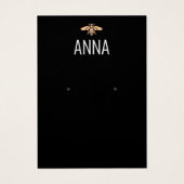 金ゴールドモダンビーブラックイヤリングディスプレイカード (正面)