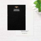 金ゴールドモダンビーブラックネックレスディスプレイカード (デスク)