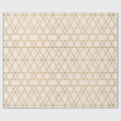 金ゴールドモダンピンクジオメトリックホリデー大事な行事ギフト ラッピングペーパー (フラット)