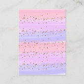 金ゴールドモダンピンクレインボーおむつラッフルチケット エンクロージャーカード (裏面)