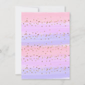 金ゴールドモダンピンクレインボーベビーシャワー招待状 招待状 (裏面)