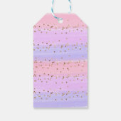 金ゴールドモダンピンクレインボーベビーシャワー特典 ギフトタグ (裏面)